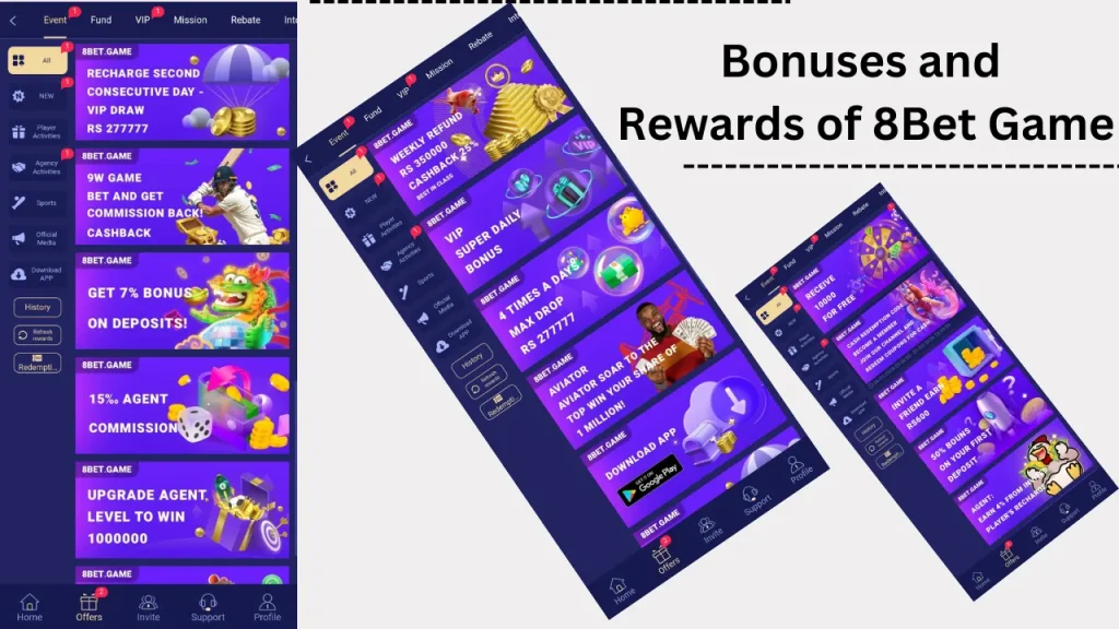 8Bet bonuses and rewards